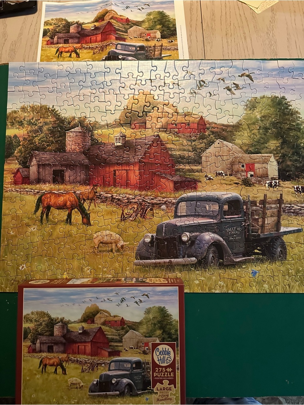 Large piece 275 piece puzzle easy handling